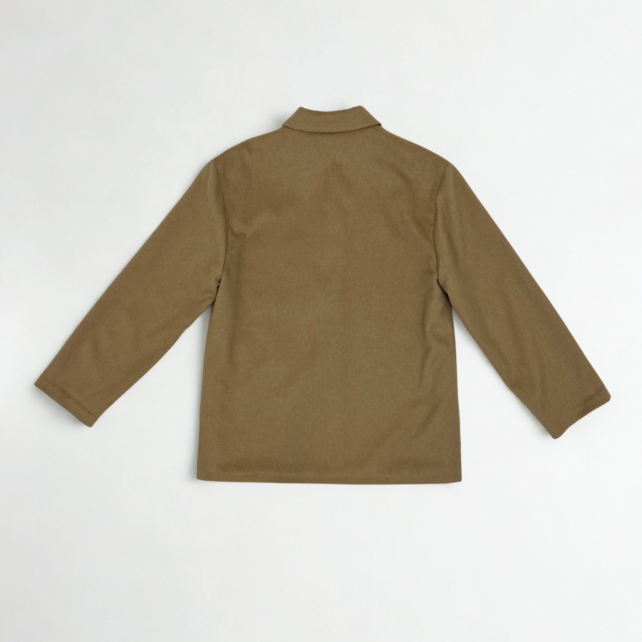 Vintage Max Mara camel hair jacket, 1997 single-breasted style with front patch pockets