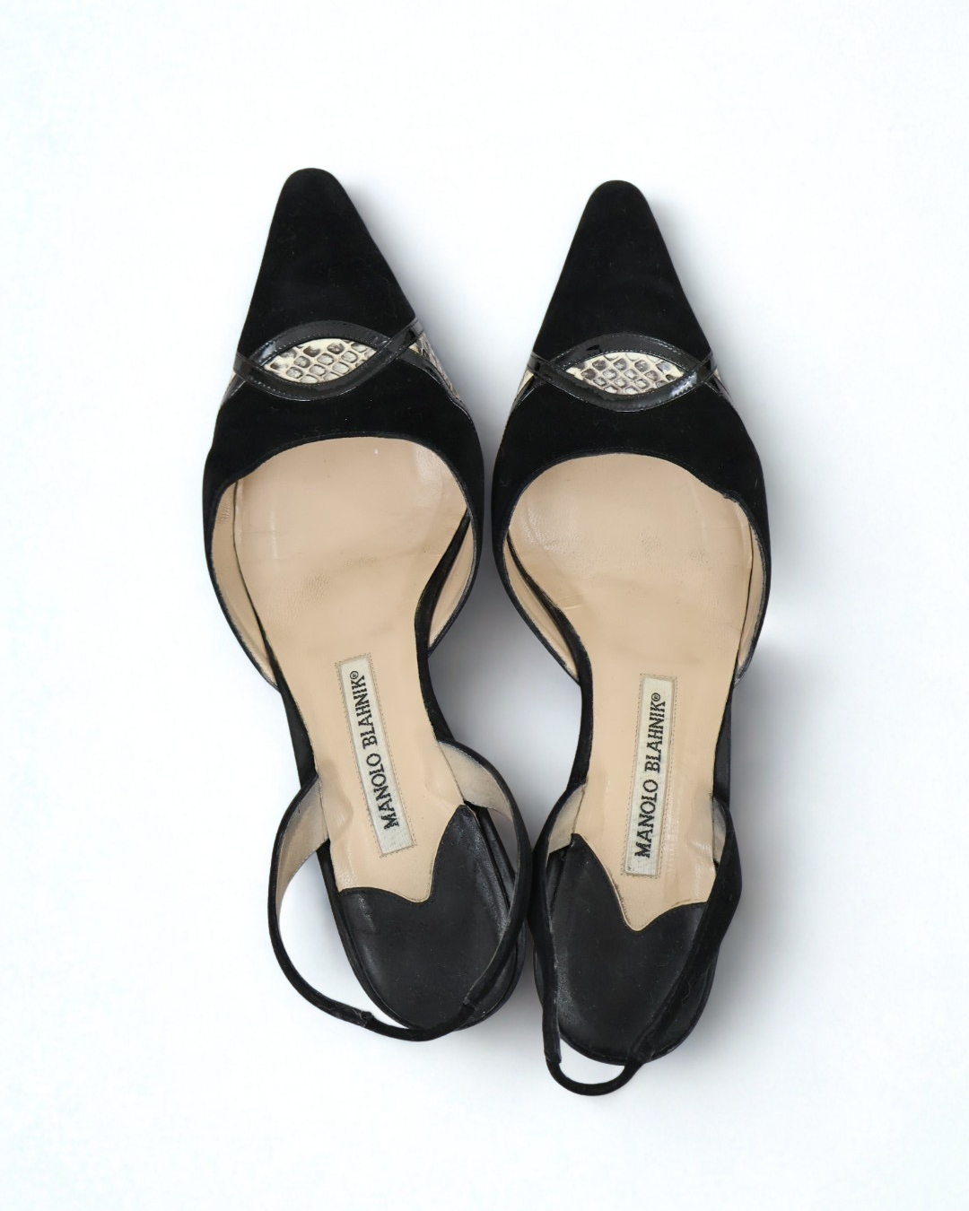 Manolo Blahnik Suede Kitten Heels