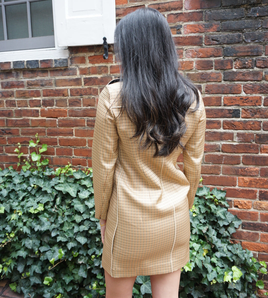 Céline Plaid Silk Mini Dress