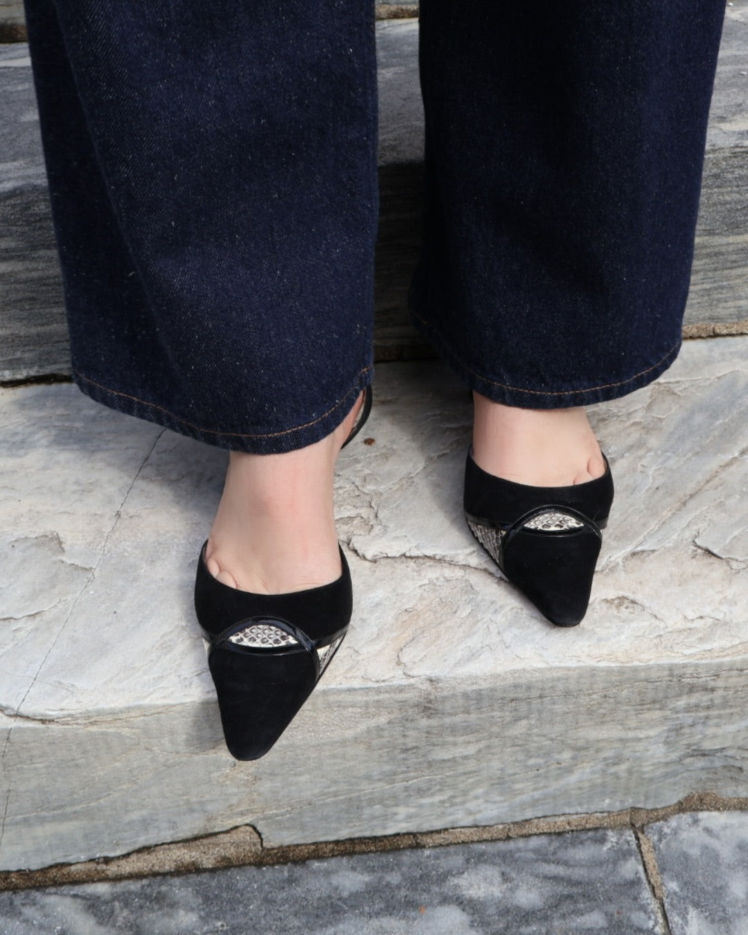 Manolo Blahnik Suede Kitten Heels